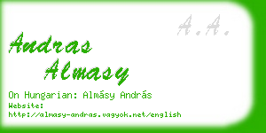 andras almasy business card